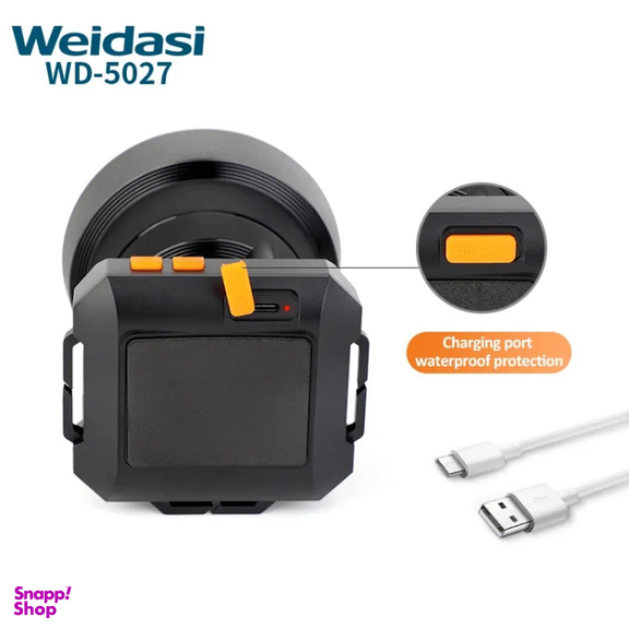 چراغ پیشانی LED شارژی مدل WD-5027