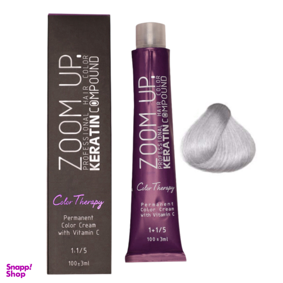 رنگ مو زوم آپ کد 911 رنگ نقره ای خاکستری حجم 100 میلی لیتر