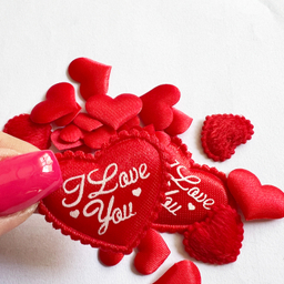 قلب تزئینی طرح میکس مجموعه 50 عددی