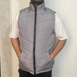 پافر مردانه مدل ساده کد 22 رنگ طوسی روشن