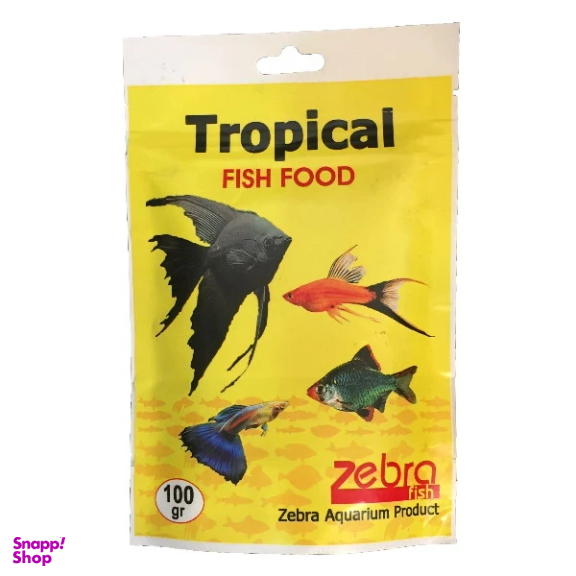 غذا خشک ماهی زبرا مدل Tropical کد Zb وزن 100 گرم