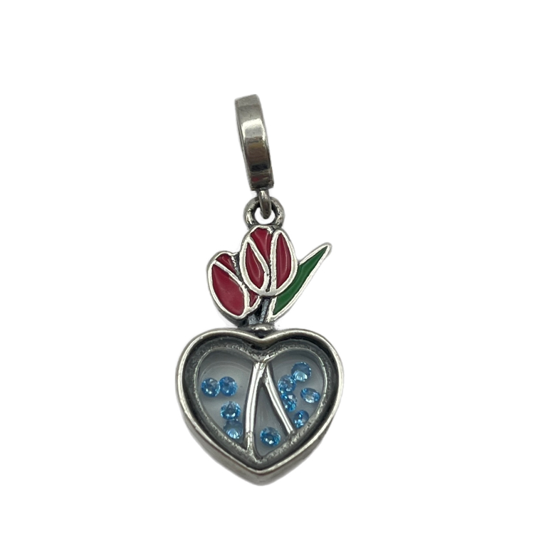 آویز نقره زنانه پاندورا مدل Tulip Heart کد 65375