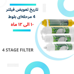 فیلتر تصفیه آب یخچال و فریزر بلوط مدل گیاهی BL 401 مجموعه 4 عددی