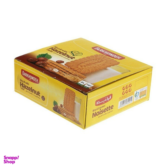 بیسکوییت فندوقی فرخنده وزن 750 گرم بسته 50 عددی