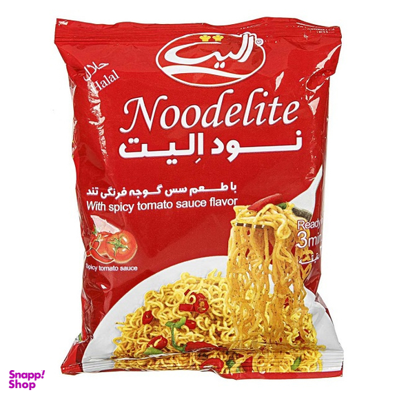 نودل الیت با طعم سس گوجه فرنگی وزن 75 گرم