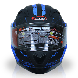 کلاه کاسکت فک متحرک ردلاین مدل 935 طرح مشکی آبی به همراه کاور