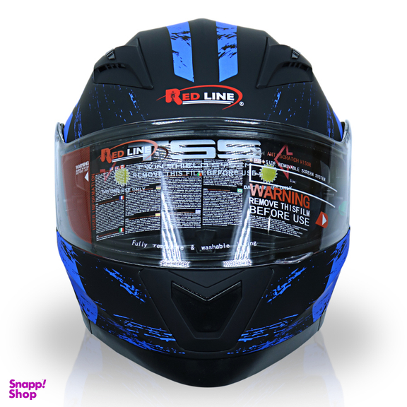 کلاه کاسکت فک متحرک ردلاین مدل 935 طرح مشکی آبی به همراه کاور