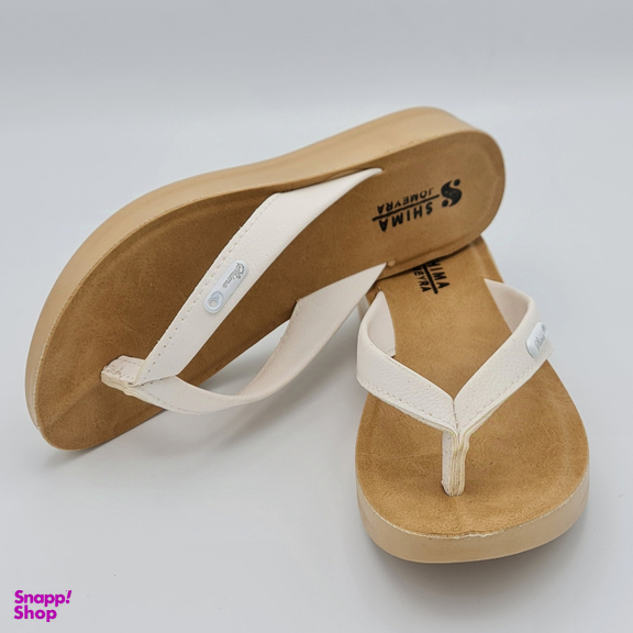 دمپایی زنانه شیما مدل جمیرا کد 074 رنگ سفید