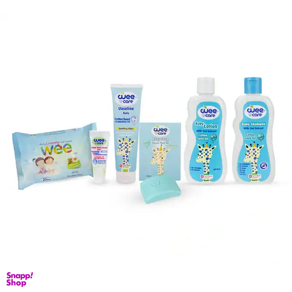 ست هدیه بهداشتی وی کر مدل روغن پنبه دانه پسرانه مجموعه 6 عددی