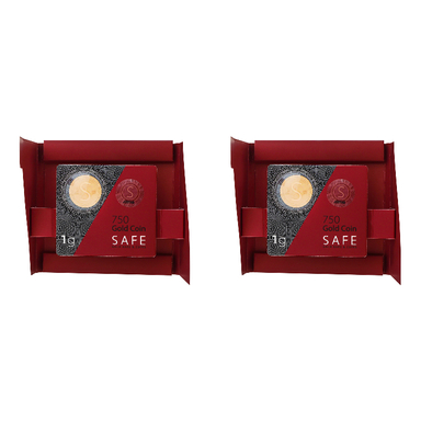 شمش گرمی طلا 18 عیار طلای سیف مدل S2 وزن 2 گرم - 2 عدد شمش 1 گرمی