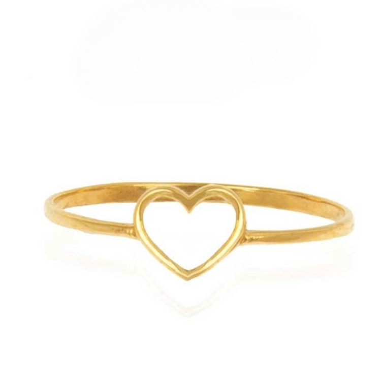 انگشتر طلا 18 عیار زنانه  گالری ابرا طرح قلب مینیمال کد A263 سایز 52