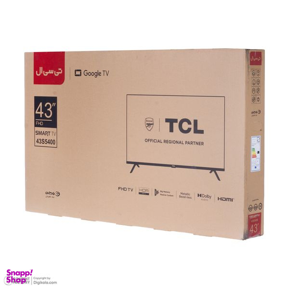 تلویزیون ال ای دی هوشمند تی سی ال مدل 43S5400 سایز 43 اینچ