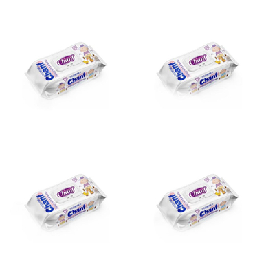 دستمال مرطوب کودک چانف مدل اقتصادی مجموعه 4 عددی