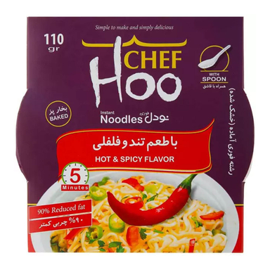 نودل کاسه ای شف هو طعم تند و فلفلی وزن 110 گرم