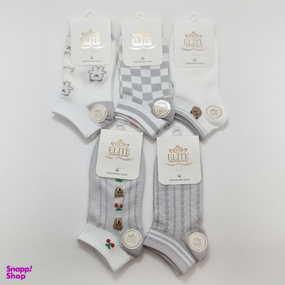 جوراب مچی زنانه الیت کد 10005 بسته ۵ عددی