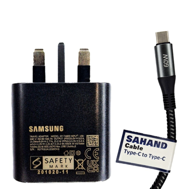 شارژر موبایل 25 وات سامسونگ مدل EP-TA800 به همراه کابل تایپ سی سهند کد K160