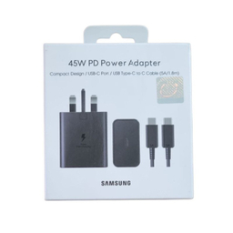 شارژر دیواری 45 وات سامسونگ مدل EP-T4510 به همراه کابل تبدیل USB-C و مبدل برق مارکن