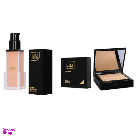 کرم پودر لی لی نایت شماره N12 به همراه پنکیک لی لی نایت شماره N403 مجموعه 2 عددی