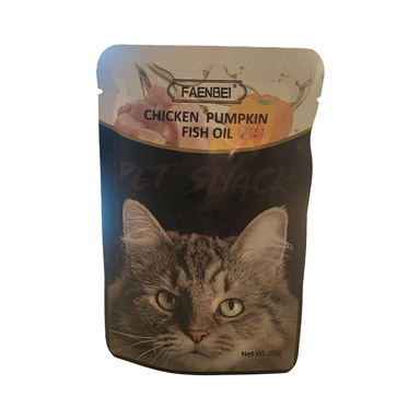 پوچ گربه فنبی طعم مرغ، کدو تنبل و روغن ماهی وزن 85 گرم
