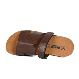 دمپایی مردانه نیکتا مدل کنستانتین رنگ قهوه ای