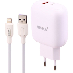 شارژر دیواری هیسکا مدل H-112PD به همراه کابل تبدیل Type-C