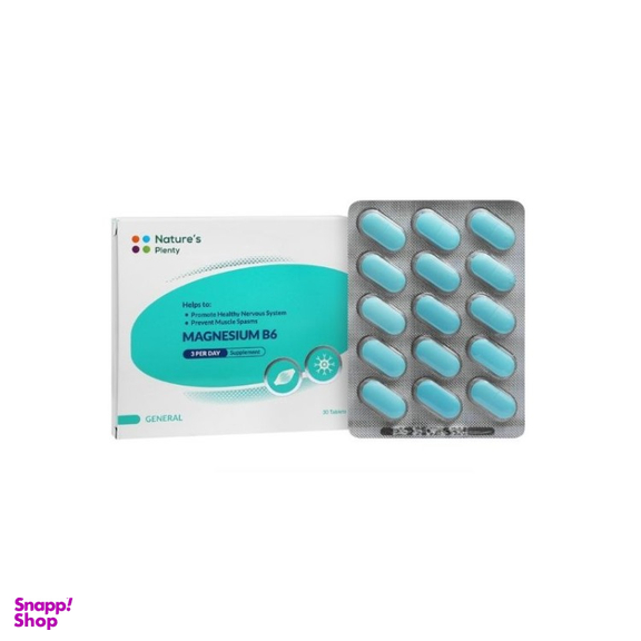 کپسول منیزیم ب 6 نیچرز پلنتی بسته 30 عددی