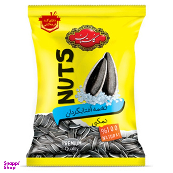 تخمه آفتاب گردان نمکی گلستان وزن 100 گرم