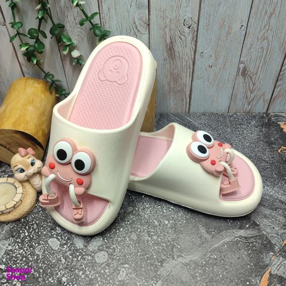 دمپایی زنانه زیتون مدل فراگ کد 145229 نصر رنگ صورتی