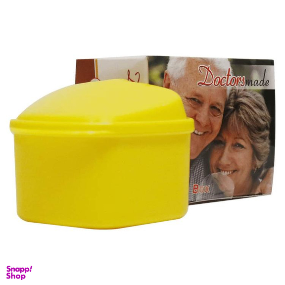 محفظه نگهداری دندان مصنوعی دکتر مید مدل DentureBox رنگ زرد