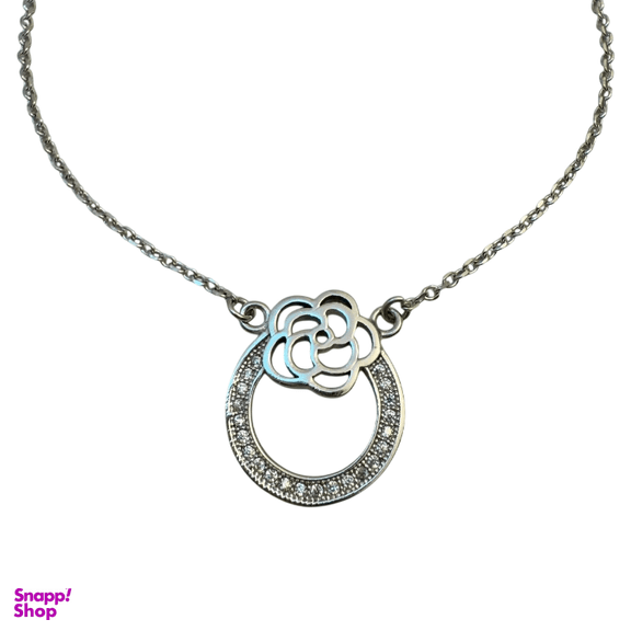 گردنبند نقره 925 عیار زنانه طرح گل کد 4420 NCK