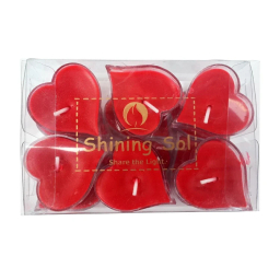 شمع وارمر طرح قلب مدل VM01 کد 001 بسته 12 عددی