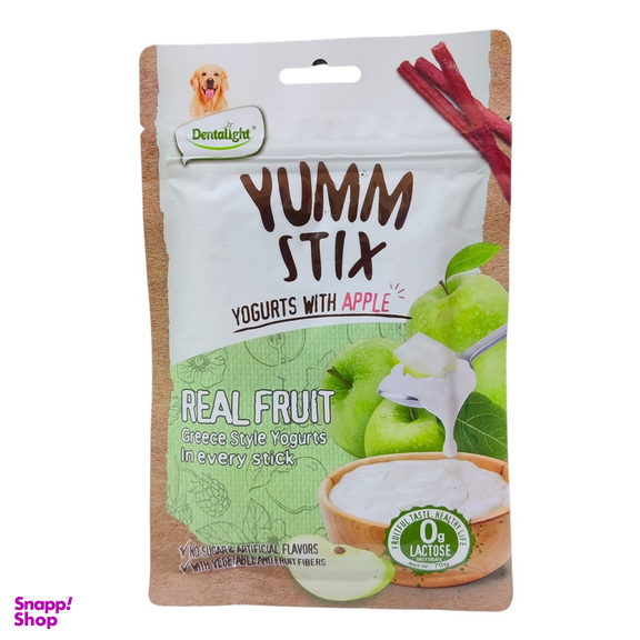 تشویقی سگ دنتالایت مدل YUMM STIX REAL FRUIT وزن 70 گرم