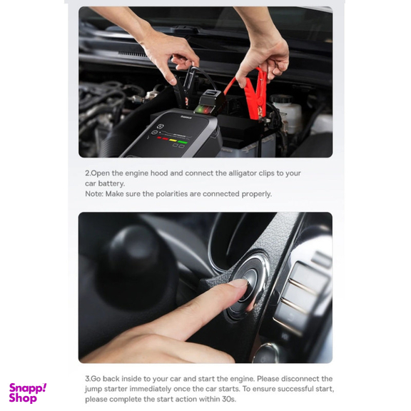جامپ استارتر خودرو باسئوس مدل Super Energy 4-in-1 Car Jump Starter 1200A