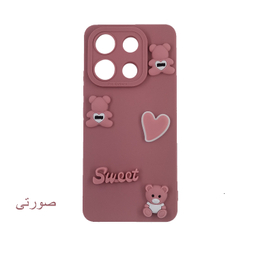 قاب گوشی موبایل لیمیا مدل عروسکی لنزدار ژله ای طرح Sweet مناسب شیائومی Redmi Note 13 4G به همراه بند آویز