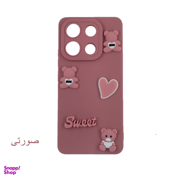 قاب گوشی موبایل لیمیا مدل عروسکی لنزدار ژله ای طرح Sweet مناسب شیائومی Redmi Note 13 4G به همراه بند آویز