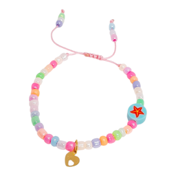 دستبند طلا 18 عیار دخترانه مدل رنگین کمان کد 473269