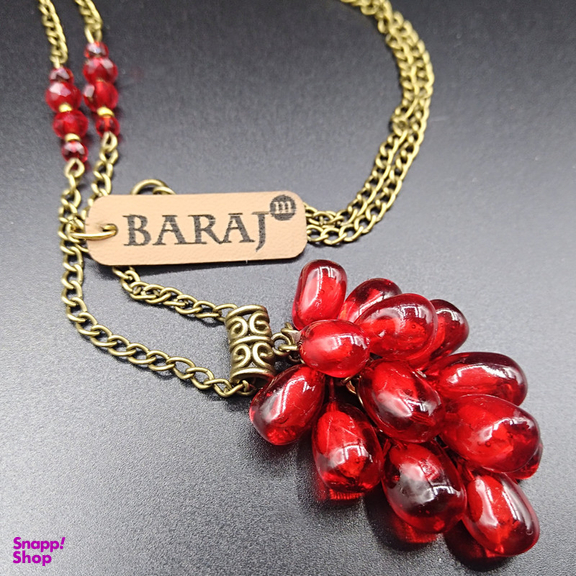گردنبند زنانه باراج من مدل دانه انار کریستالی