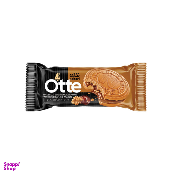 بیسکوییت کرمدار خرما گردویی نظری وزن 60 گرم بسته 24 عددی