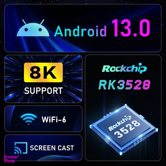 اندروید باکس اچ 96 مدل Max RK3528 4/32GB