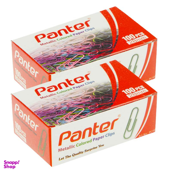گیره کاغذ پنتر مدل رنگی بسته 2 عددی