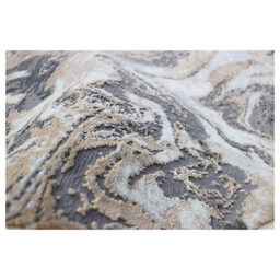 فرش گرد طرح کویر رنگ زمینه کرم