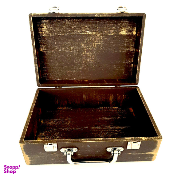 جعبه هدیه چوبی مدل چمدان طرح کاشی سنتی کد WS101