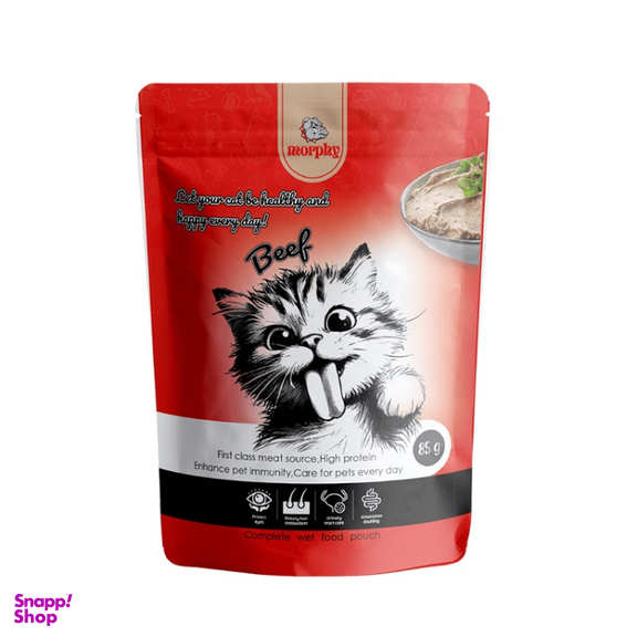 پوچ گربه مورفی طعم گوشت گاو وزن 85 گرم