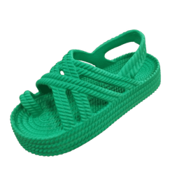 دمپایی دخترانه زیتون مدل ساحلی رنگ سبز