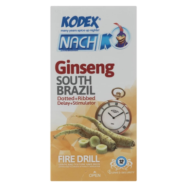 کاندوم تاخیری جینسینگ کدکس مدل Ginseng بسته 12 عددی
