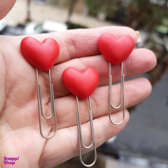 گیره کاغذ مدل قلب بزرگ کد 1 بسته 12 عددی