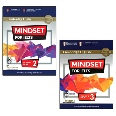 کتاب Cambridge English Mindset For IELTS اثر جمعی از نویسندگان انتشارات اشتیاق نور مجموعه دو جلدی به همراه سی دی
