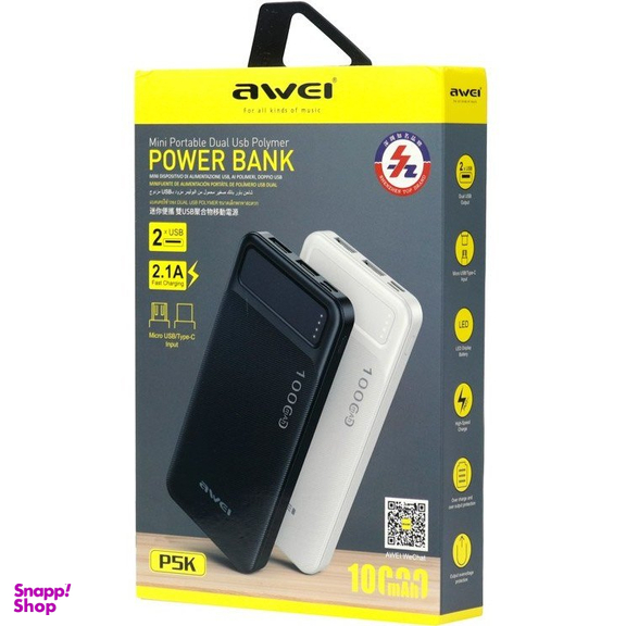 پاوربانک اوی مدل P5K ظرفیت 10000 میلی‌ آمپر ساعت