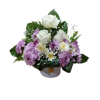 باکس گل طبیعی کد 20093 رنگ سفید