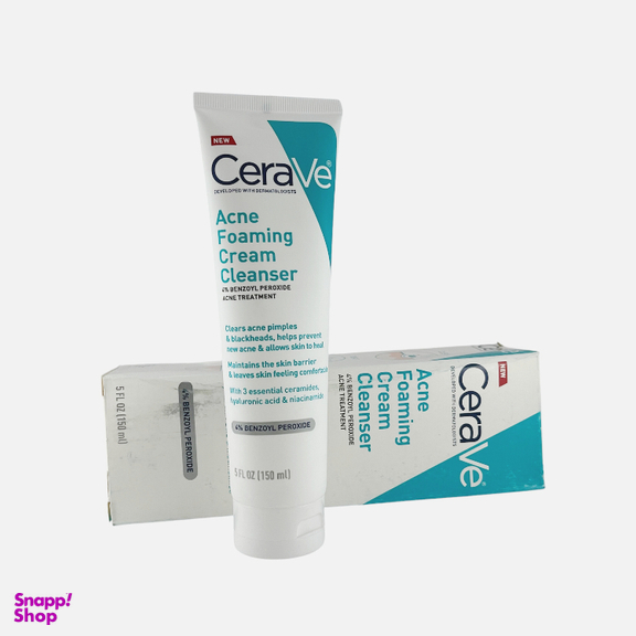 کرم پاک کننده پوست چرب سراوی مدل Acne حجم 150 میلی لیتر